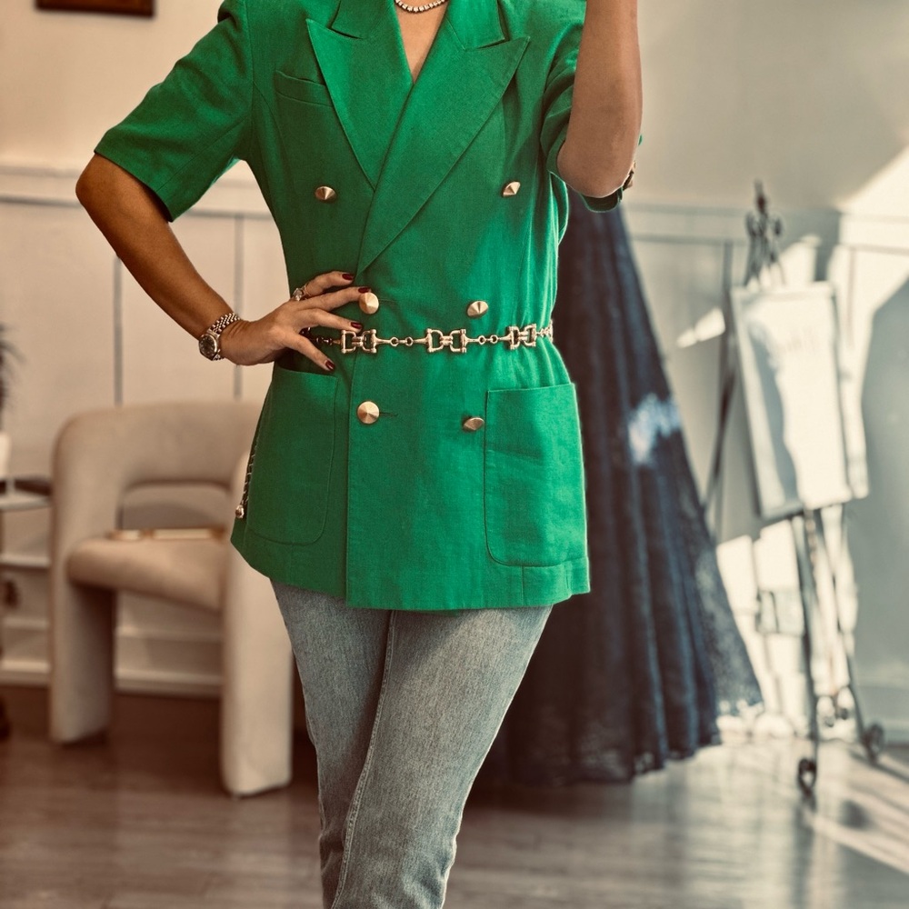 Green blazer